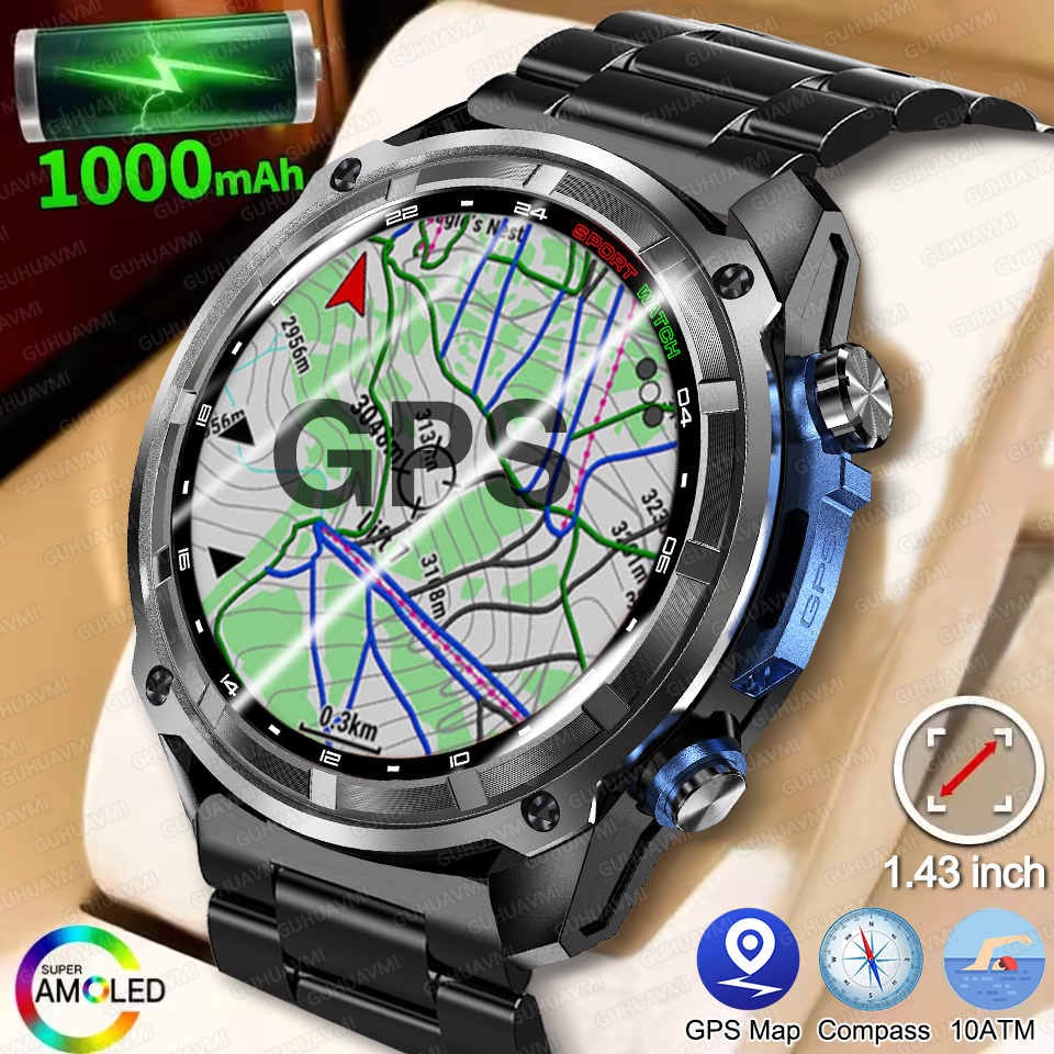 Wrist Wraps Fitness - T-Rex3 Pro GPS Offline Map 1000mAh