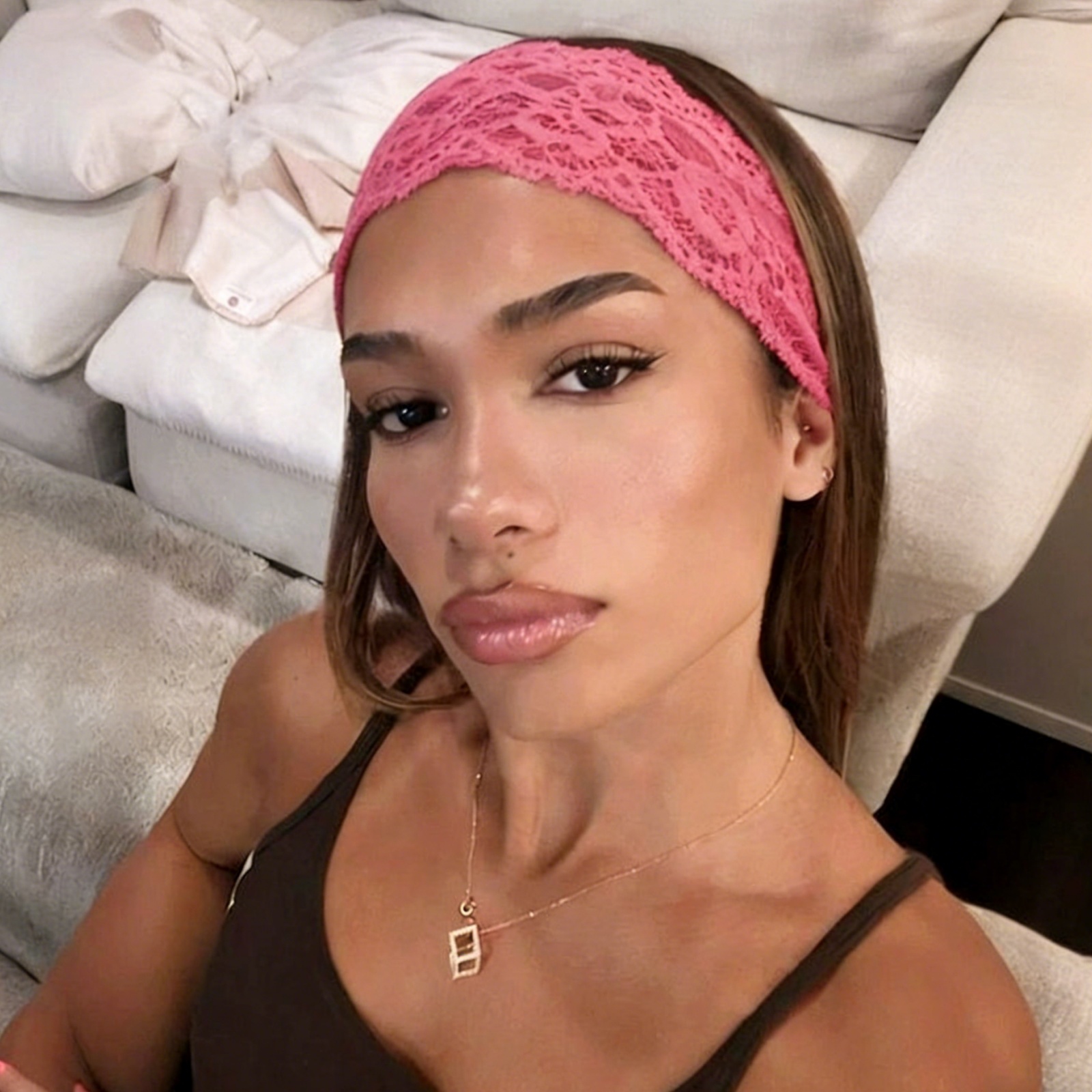 1PC Lace Bow Headbands For Wom - مراجعة Stretch Strap Yoga وسعره