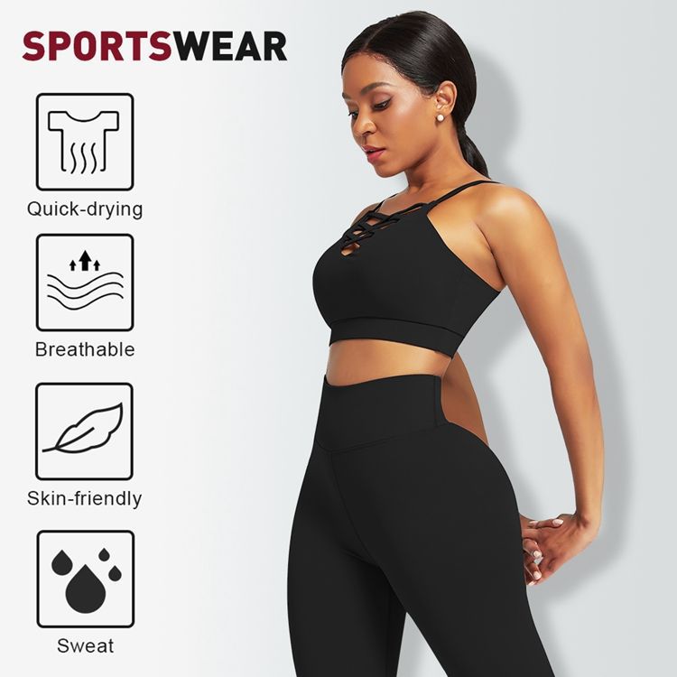3 Pieces Women's Yoga Fitness  - مراجعة Yoga Fitness Wear وسعره