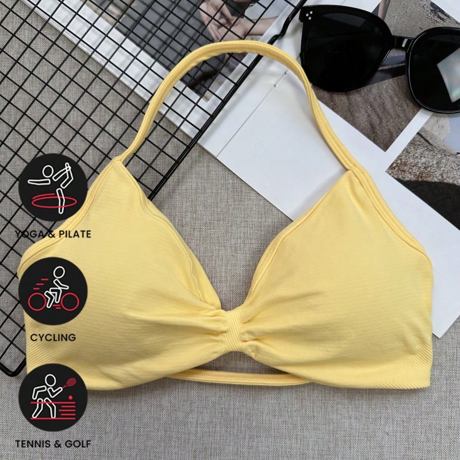 Women Elegant Backless Spaghet - مراجعة Yoga Fitness Wear وسعره