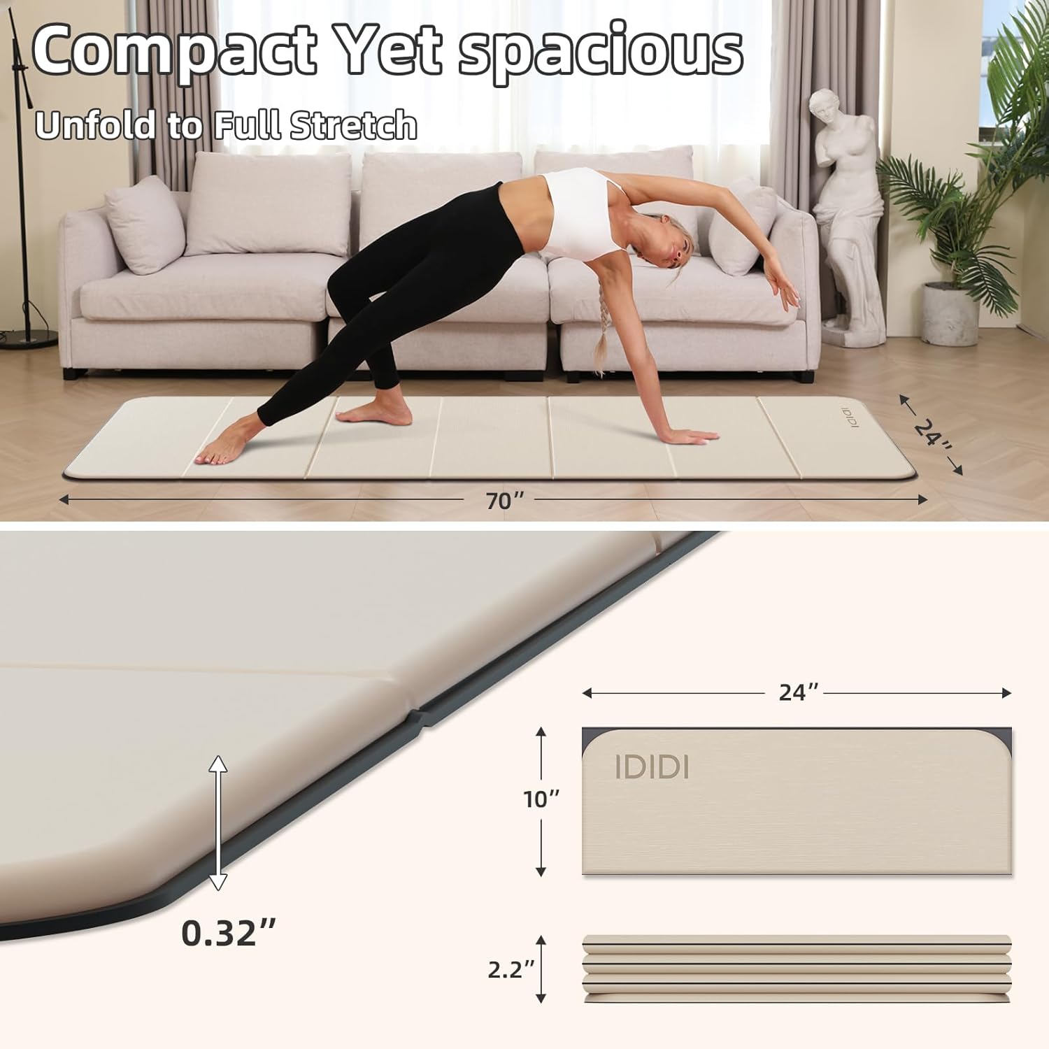 Foldable Yoga Mat Extra Thick  - مراجعة Yoga And Fitness Studio وسعره