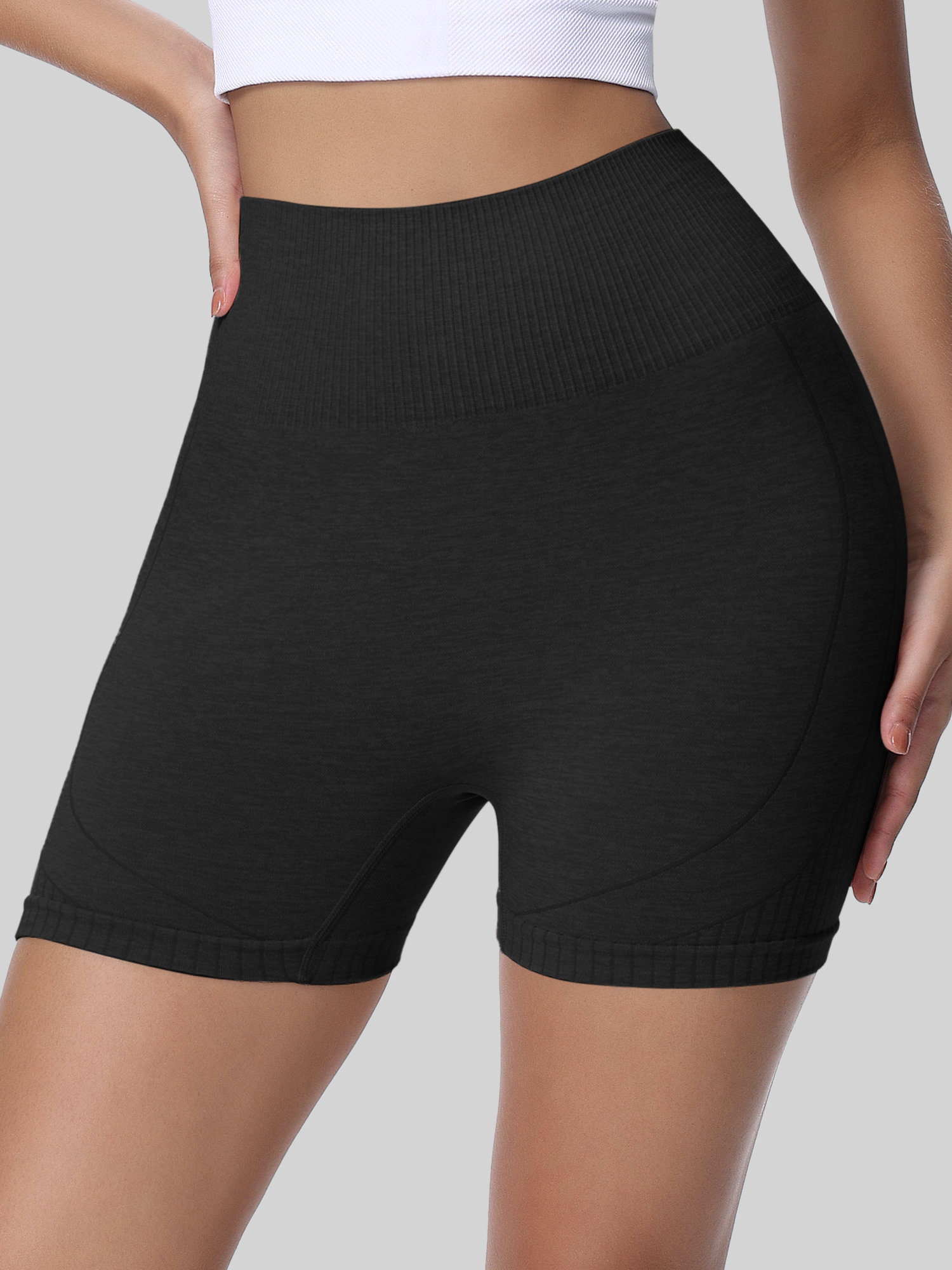 High Waist Elastic Yoga Shorts - مراجعة Yoga Fitness Gear وسعره