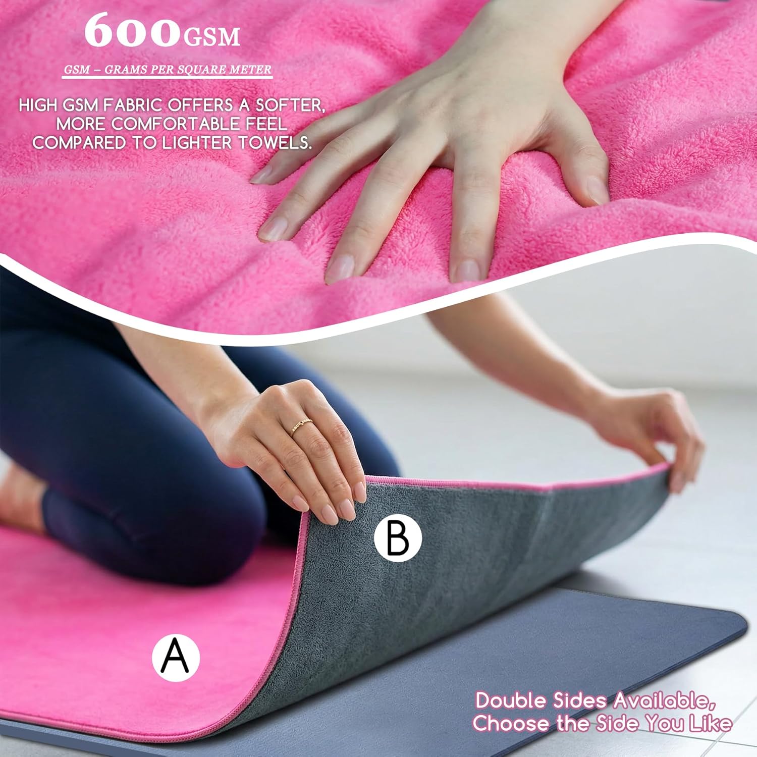 Yoga Mat Towel, Extra Thick 60 - مراجعة Yoga Fitness Mat وسعره