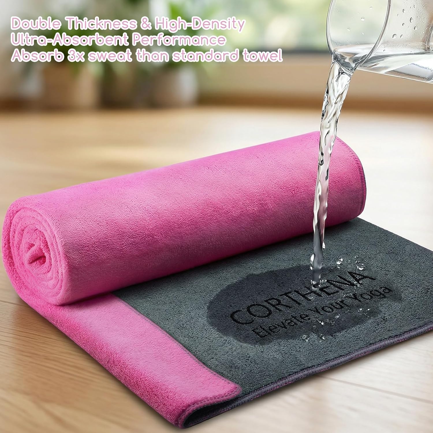 Yoga Mat Towel, Extra Thick 60 - مراجعة Yoga Fitness Mat وسعره
