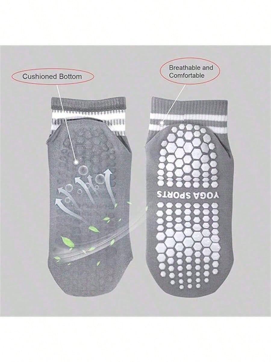5 Pairs Women Double Stripe No - مراجعة Yoga Fitness Wear وسعره