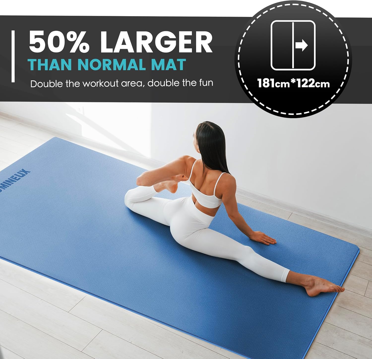 Large Yoga Mat 1/4 & 2/5 Inch  - مراجعة Yoga Fitness Mat وسعره