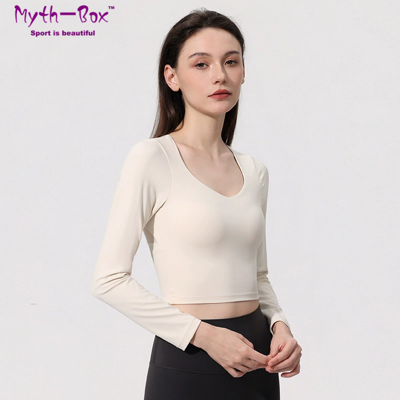 Women Yoga Shirts With Pad Lon - مراجعة Yoga Fitness Qc وسعره