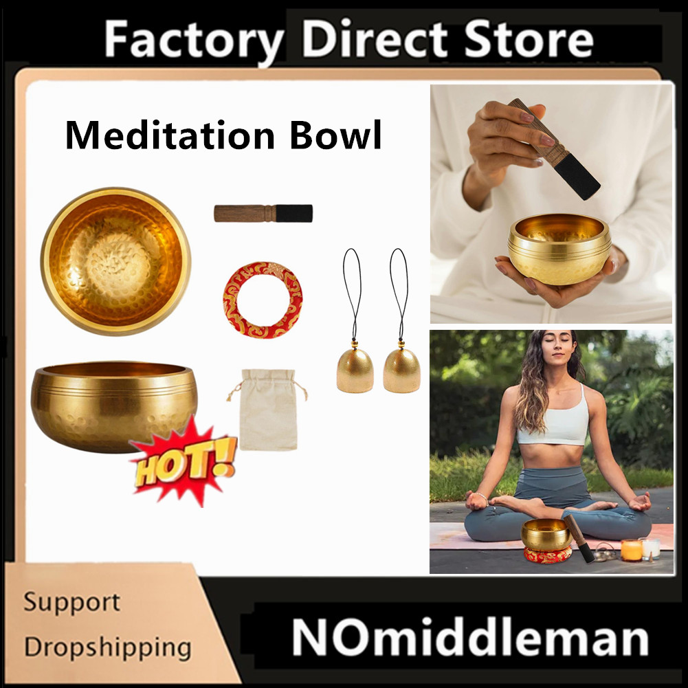 1Set Singing Bowl Set Meditati - مراجعة Yoga Fitness Outfit وسعره