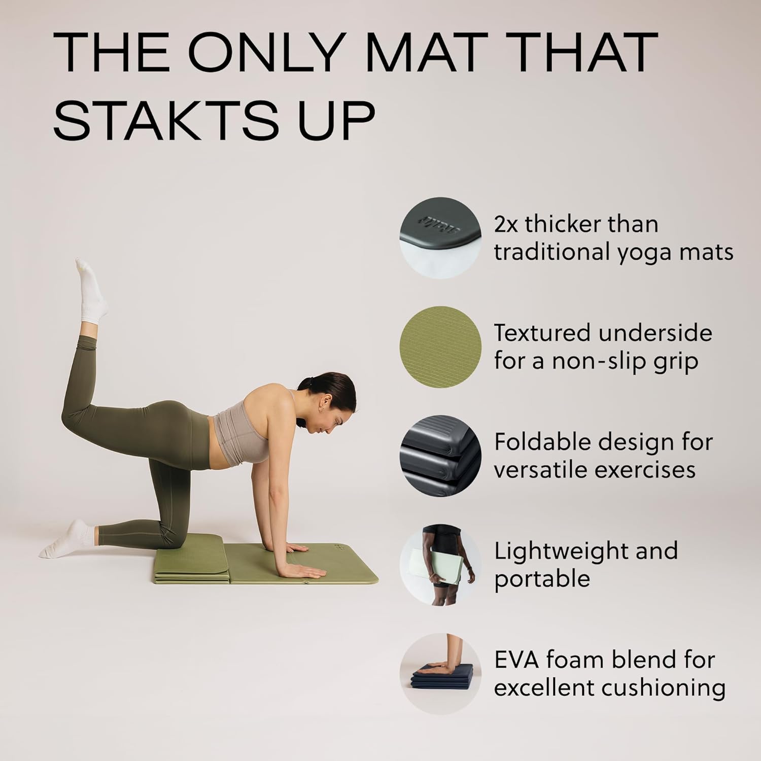 Foldable Yoga Mat, Premium Non - مراجعة Yoga And Fitness Studio وسعره