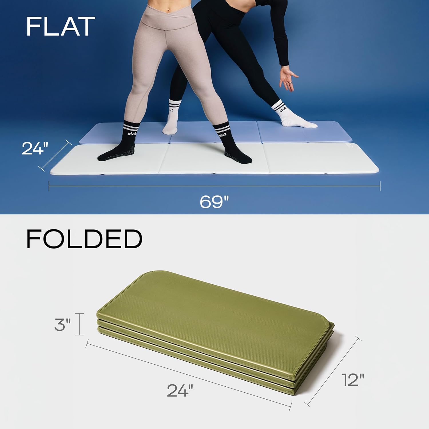 Foldable Yoga Mat, Premium Non - مراجعة Yoga And Fitness Studio وسعره
