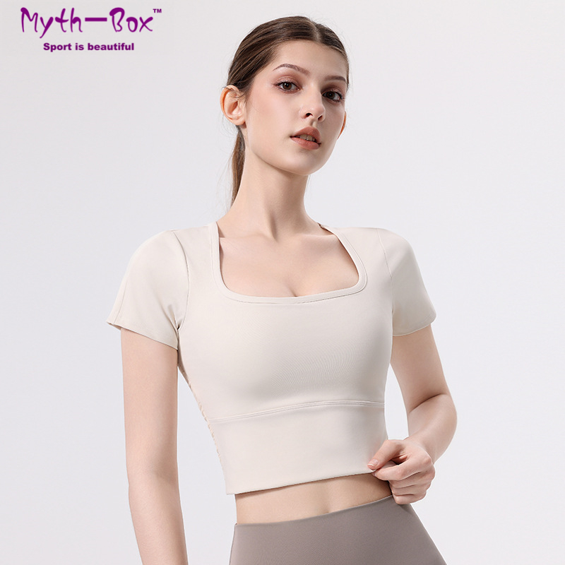 Women Slim Yoga Shirts With Pa - مراجعة Yoga Fitness Qc وسعره