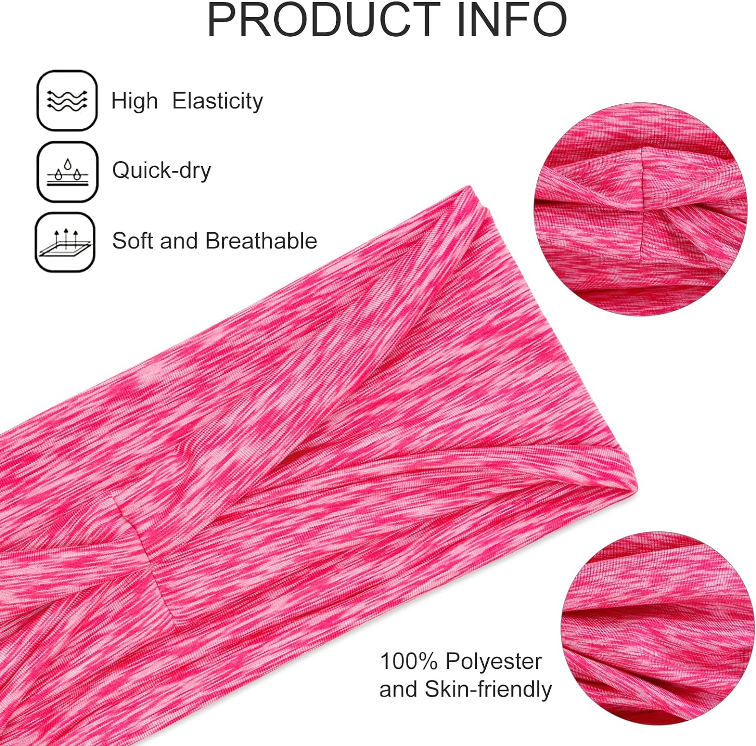 Unisex Non Slip Sweatbands  Wi - مراجعة Stretch Strap Yoga وسعره