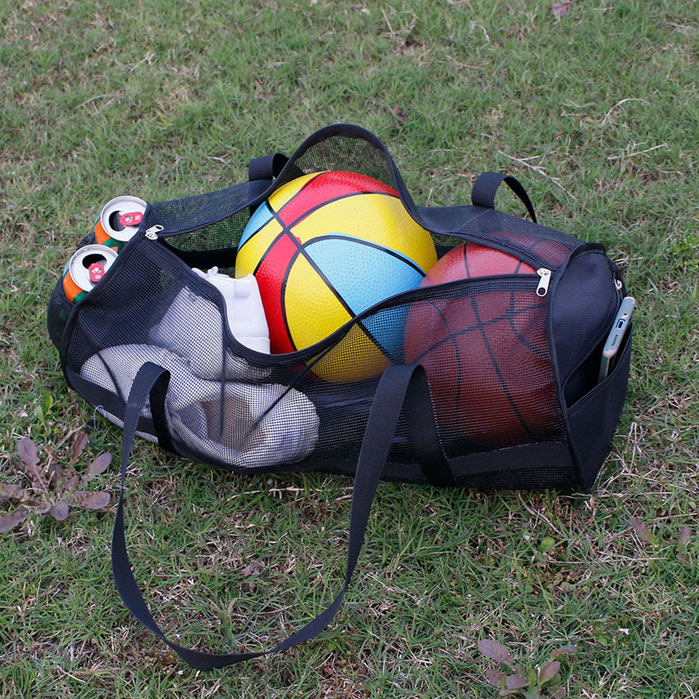 Large Sports Ball Bag Mesh Des - مراجعة Yoga Fitness Gear وسعره
