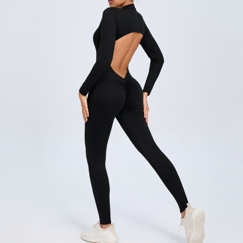 Zippered Long Sleeve Nude Feel - مراجعة Yoga Fitness Outfit وسعره