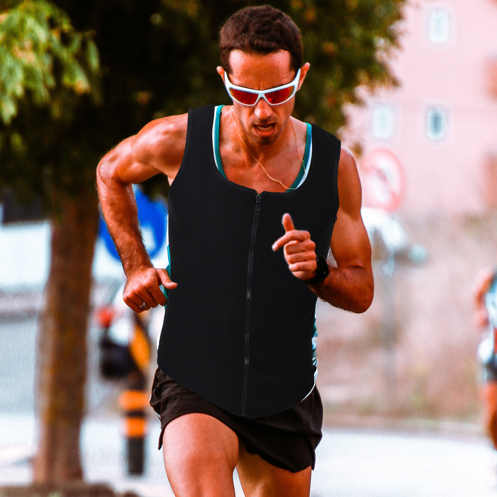 Mens Zip Up Sweat Vest Workout - مراجعة Yoga Fitness Gear وسعره