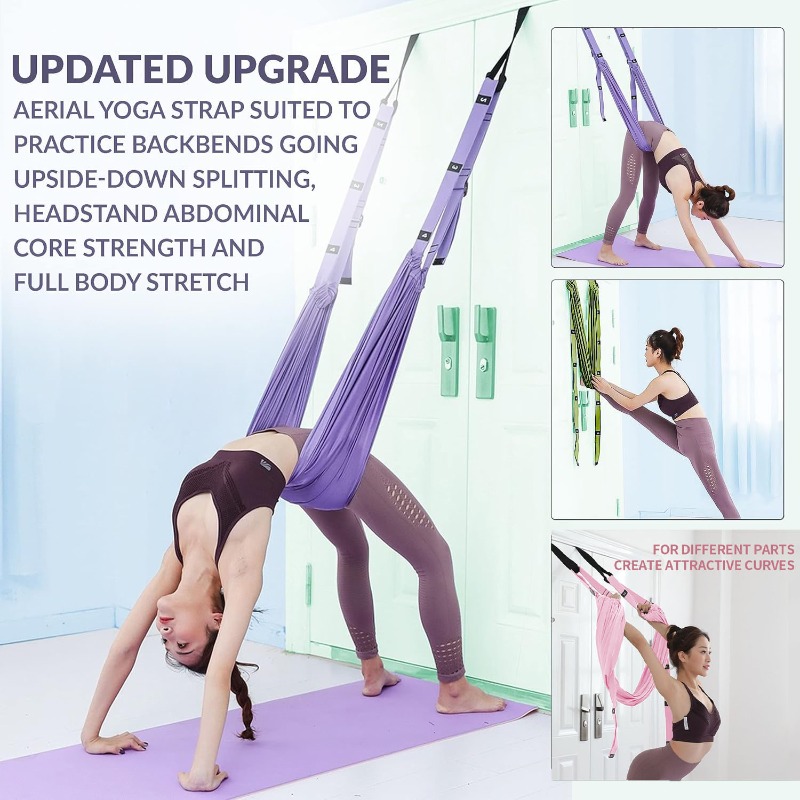 Adjustable Aerial Yoga Hammock - مراجعة Stretch Strap Yoga وسعره