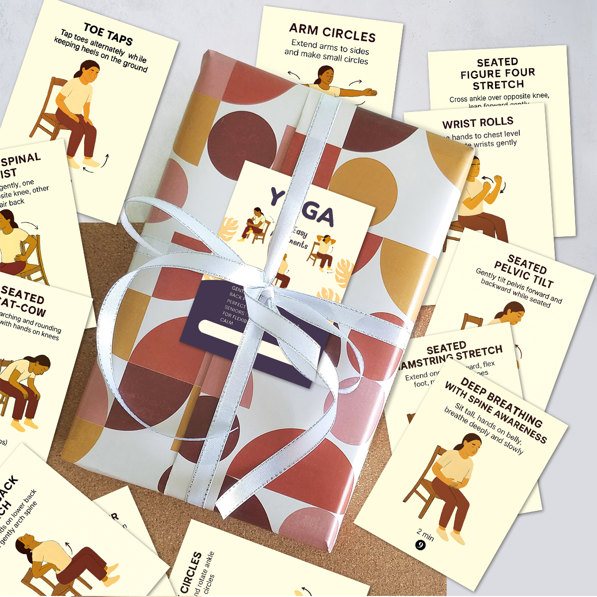 21pcs Seated Yoga Cards,Easy C - مراجعة Yoga Fitness Instructor وسعره