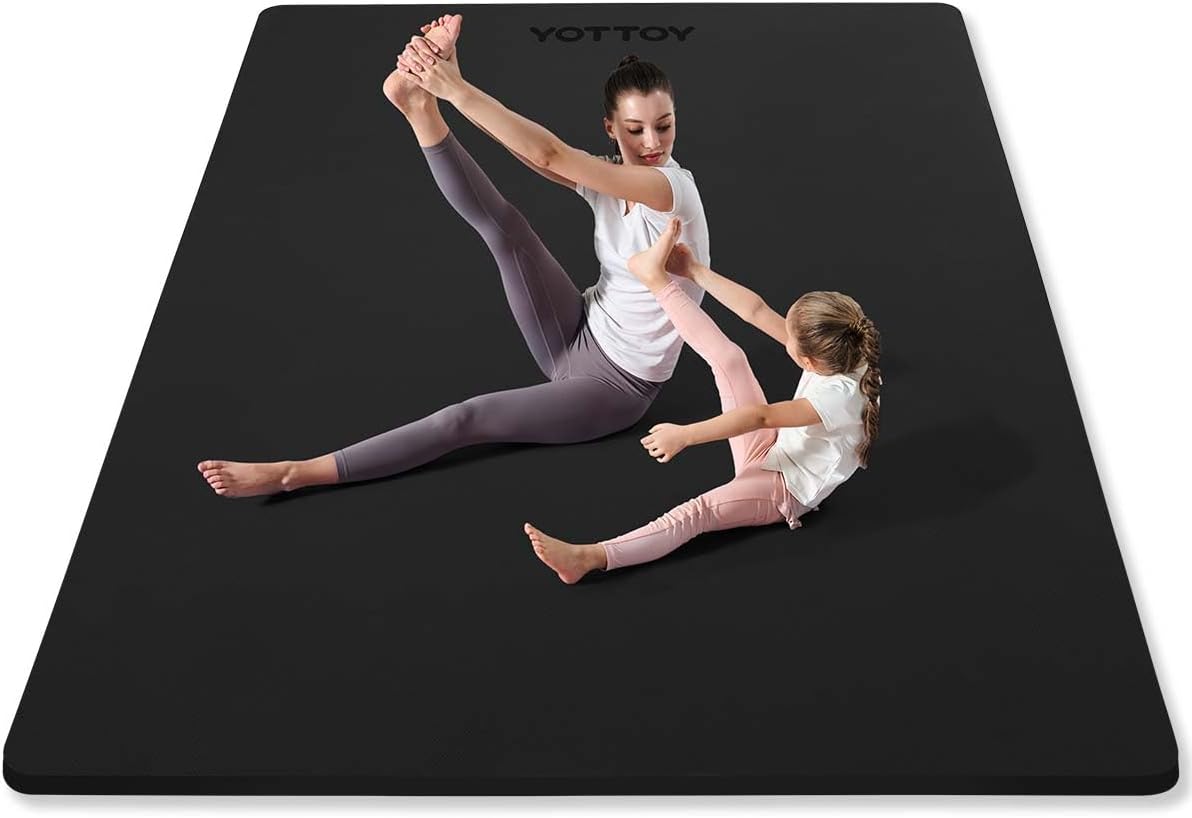 Large Yoga Mat 75x52x1/2in, Ex - مراجعة Yoga Fitness Mat وسعره