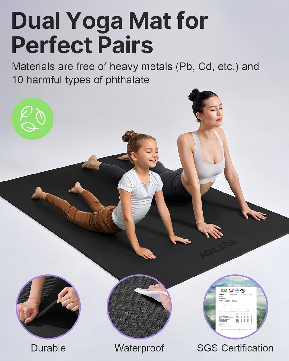 Large Yoga Mat 75x52x1/2in, Ex - مراجعة Yoga Fitness Mat وسعره